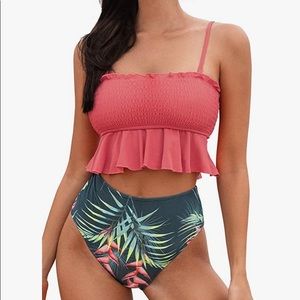 Cupshe women’s high waist bikini swimsuit ruffle
